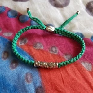 Fossil green wrist wrap/slider bracelet